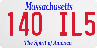 MA license plate 140IL5