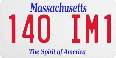 MA license plate 140IM1