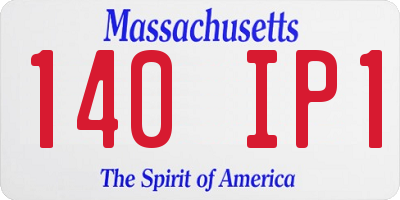 MA license plate 140IP1