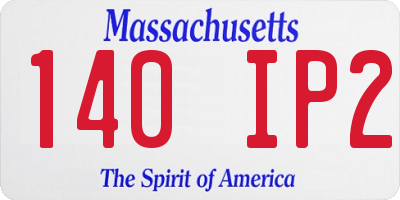 MA license plate 140IP2