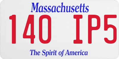 MA license plate 140IP5