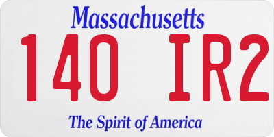 MA license plate 140IR2