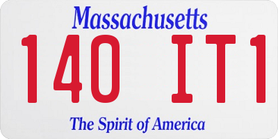 MA license plate 140IT1