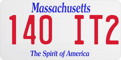 MA license plate 140IT2