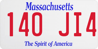 MA license plate 140JI4