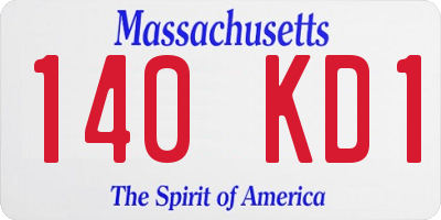 MA license plate 140KD1