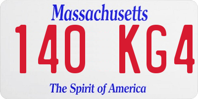 MA license plate 140KG4