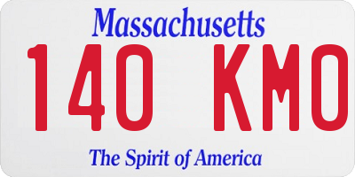 MA license plate 140KM0