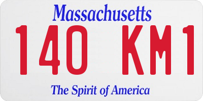 MA license plate 140KM1