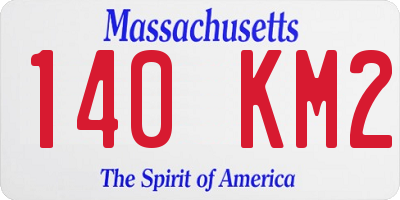 MA license plate 140KM2