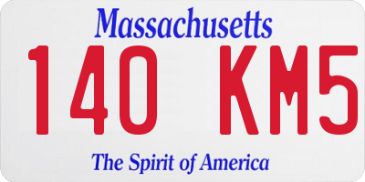MA license plate 140KM5