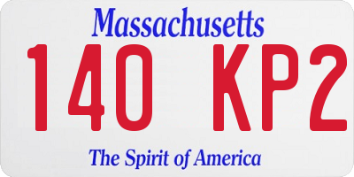 MA license plate 140KP2