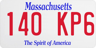 MA license plate 140KP6