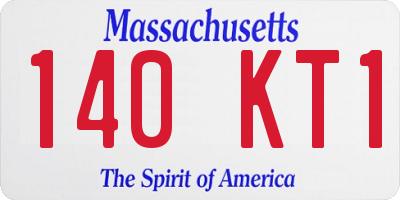 MA license plate 140KT1