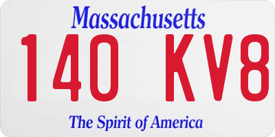 MA license plate 140KV8