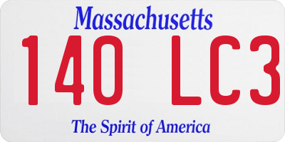 MA license plate 140LC3
