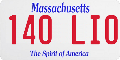 MA license plate 140LI0
