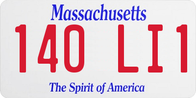 MA license plate 140LI1