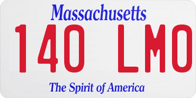 MA license plate 140LM0