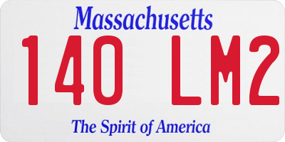 MA license plate 140LM2