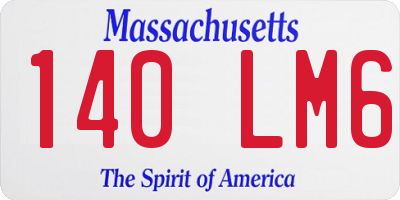 MA license plate 140LM6