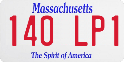 MA license plate 140LP1