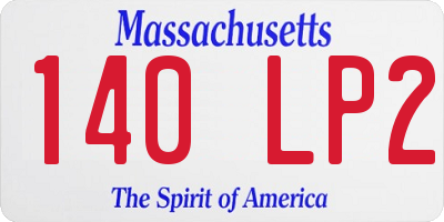 MA license plate 140LP2