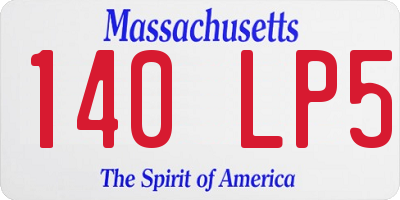 MA license plate 140LP5
