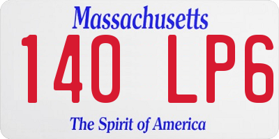 MA license plate 140LP6