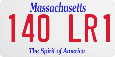MA license plate 140LR1
