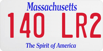 MA license plate 140LR2