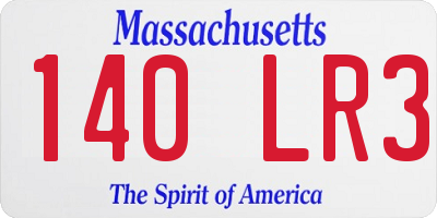 MA license plate 140LR3
