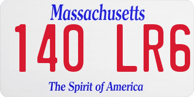 MA license plate 140LR6