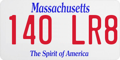 MA license plate 140LR8