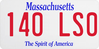 MA license plate 140LS0