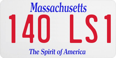 MA license plate 140LS1