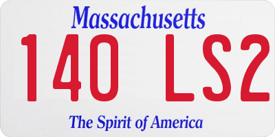 MA license plate 140LS2