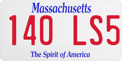 MA license plate 140LS5