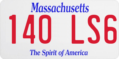 MA license plate 140LS6