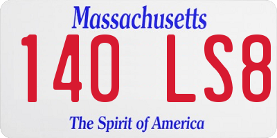 MA license plate 140LS8