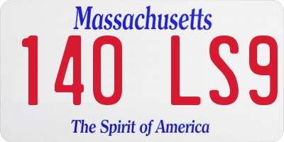 MA license plate 140LS9
