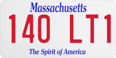 MA license plate 140LT1