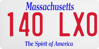 MA license plate 140LX0