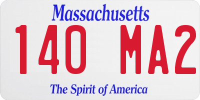 MA license plate 140MA2