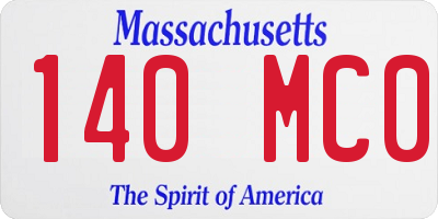 MA license plate 140MC0