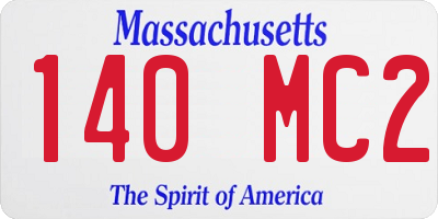 MA license plate 140MC2