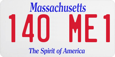 MA license plate 140ME1