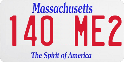 MA license plate 140ME2