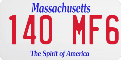 MA license plate 140MF6