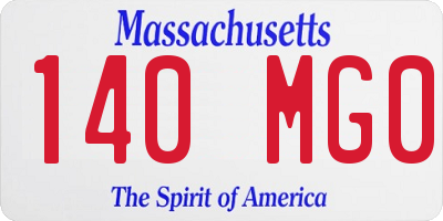 MA license plate 140MG0